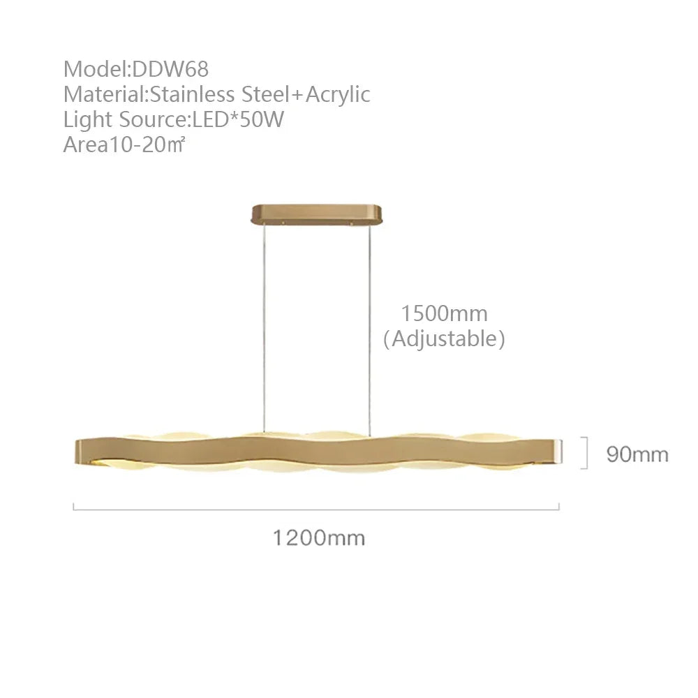 2025 Modern Luxury LED Pendent Lamp For Living Room Bedroom Dining Room Kitchen Hanging Light Round Ring Art Chandelier Lighting