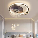 2026 Modern Kids Room Ceiling Fan Light Cartoon Moon Astronaut Ceiling Lamp Boy Girl Bedroom Nursery Study Chandelier Ceiling Li