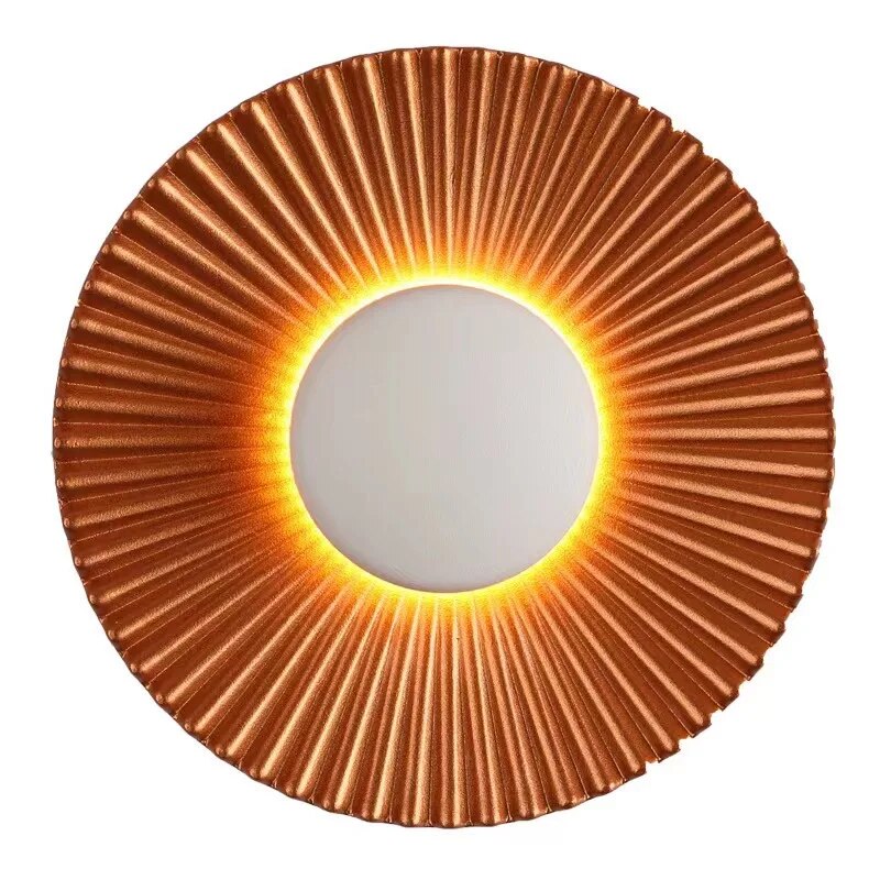 Creative Modern LED Wall Lamp Sconces Disc-shaped Metal Hotel Restaurant Bedroom Corridor Decoration Wall Light Indoor Lighting