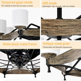 Matte Black Ceiling Fans With Remote Control lights 3Blades Multi-Speed Timing Anti-theft function Indoor transitional fan