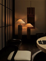 Japanese Antique Pottery Pot Floor Lamp Quiet Pottery Pot Cloth Zen Floor Table Light Chinese Garden Stand Lamp for Living Room