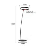 Italian arc floor lamp gold  black LED Fishing ring Light Creative Loft Living Room Bedroom Sofa Corner dinner Standing Lamp