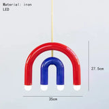 Beautiful Rainbow E14 Bulb Home Pendant Lamp Kitchen Dining Room Lighting Fixtures Colorful Metal Bedroom Luminaire Suspension