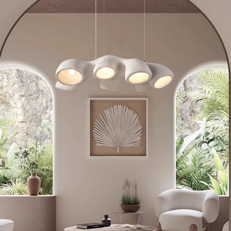 Loft Irregular E27 Pendant Lights For Living Room Lustre White Hanging Lamp Foyer Suspend Lamp Fixture Nordic Dining Room light