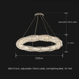 Modern Luxury K9 Crystal Led Dimmable Pendant Lights Living Dining  Room Ring Hanging Lamp Lustre Led Suspend Lamp Decor Fixture