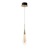 Modern Creative LED Lamp Pendant ForStair Lamp,Duplex Building Villa,Apartmenthigh Hanging Simple Crystal Gold Flowing Waterdrop