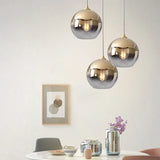 Nordic Modern Minimalist Creative Bedroom Bedside Lamp Whole House Cafe Restaurant Bar Round Glass Small Chandelier
