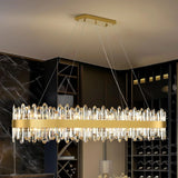 Italian Design Luxury Crystal Chandelier Light (E14) - Customizable Hanging Pendant Lamp Fixture for Living Room & Dining Room