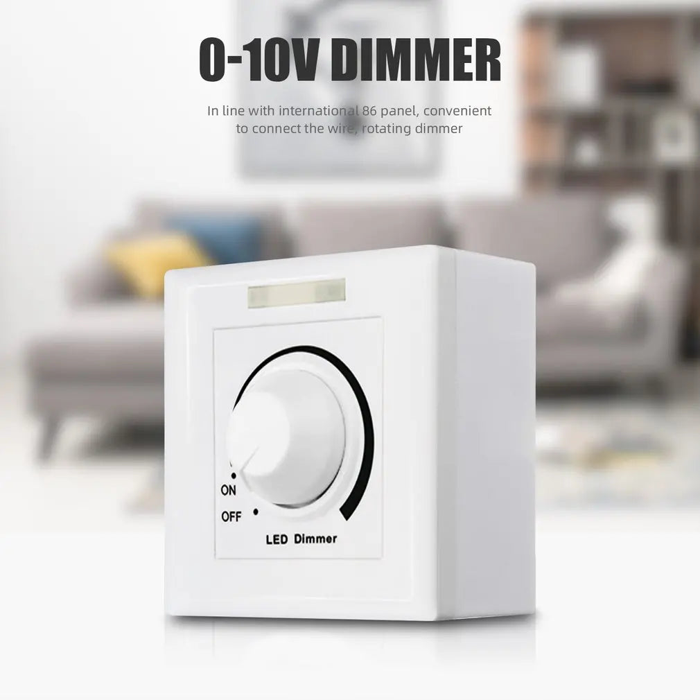 LED Control Dimmer 0 -10V 1-10V LED Light Dimmer Switch AC110V 220V Brightness Easy Adjustable Recessed Installation