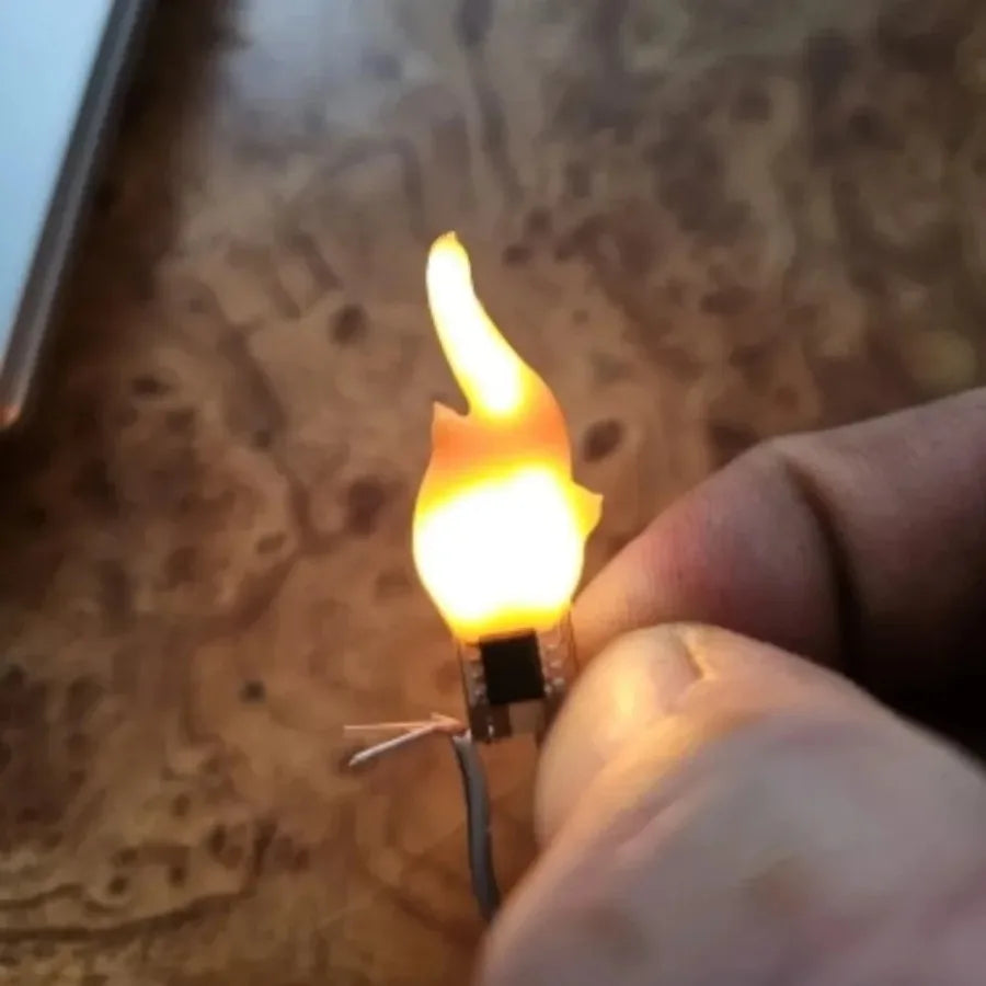 DC 3V–5V LED COB Flame Filament Diodes (1–100 PCS Wholesale) - Warm White 2200K Candle Flickering Light for DIY Christmas & Party Decor