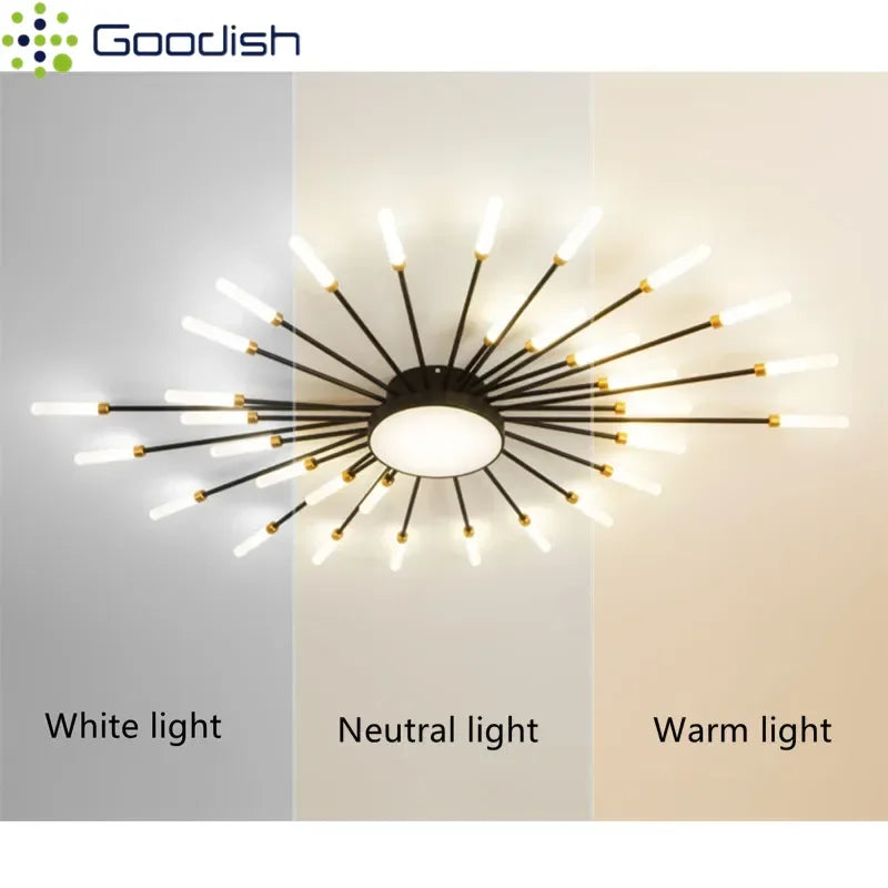 Modern Rotating Pen Tip LED Ceiling Light - Creative Sculptural Art Chandelier