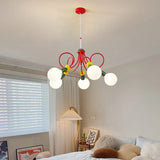 Memphis Design Classic Chandelier Lamps Red Green Colorful Hanging Light for Bedroom Livinng Room Restaurant Hotel Lighting