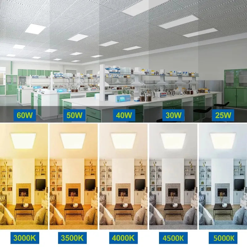 Hot Sale Commercial Panel Light 2x 4ft Adjustable Backlit Ceiling Flat Panel Light Emitting Diode Light
