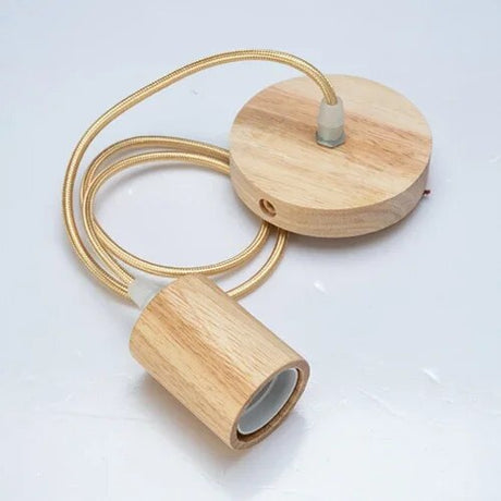 E27 Wooden Pendant Lights Wood Pendant Lamp for Bedroom Home/living Room Decor Natural Color Vintage Hanging Lights Fixture