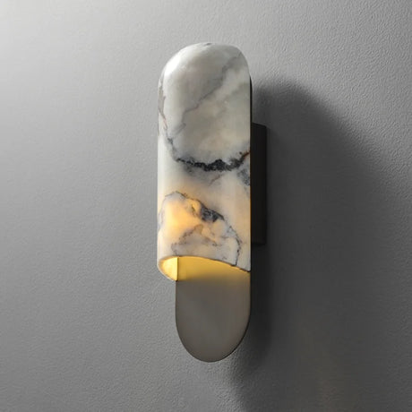 Luxury Copper Marble Wall Lamp New Modern Style Bedside Sconce High End Retro Vintage Bedroom Corridor Decoration LED Lights