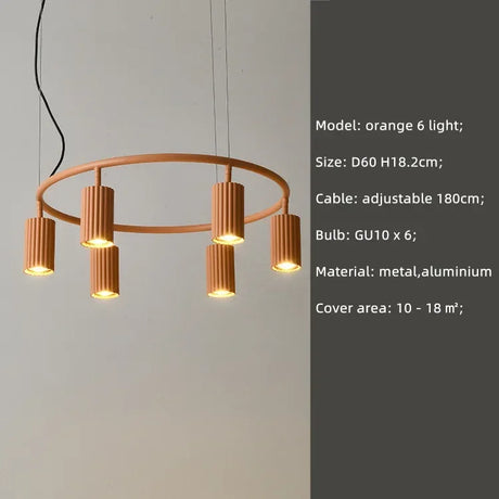 Nordic Macaron Painted Metal Spotlight Chandelier Living Room Led GU10 Pendant Chandelier Lighting Indoor Deco Lighting Lampara