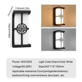 Motion Sensor LED Wall Light 16W Indoor&Outdoor Waterproof IP66 Porch Wall Lamp Home Sconce Decoration Lighting