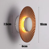 Creative Modern LED Wall Lamp Sconces Disc-shaped Metal Hotel Restaurant Bedroom Corridor Decoration Wall Light Indoor Lighting