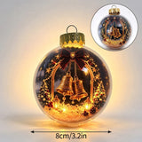 Glowing Christmas Snow Globe Christmas Decorations 2026 Xmas Tree Santa Christmas Bell Christmas Accessories Navidad Gifts