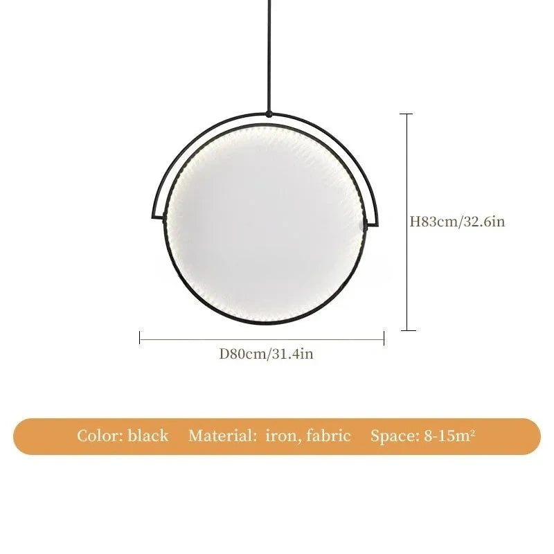 Nordic Restaurant Pendant Lights Creative and Personalized Dining Table Lights Modern and Minimalist Art Fabric Pendant Lamps