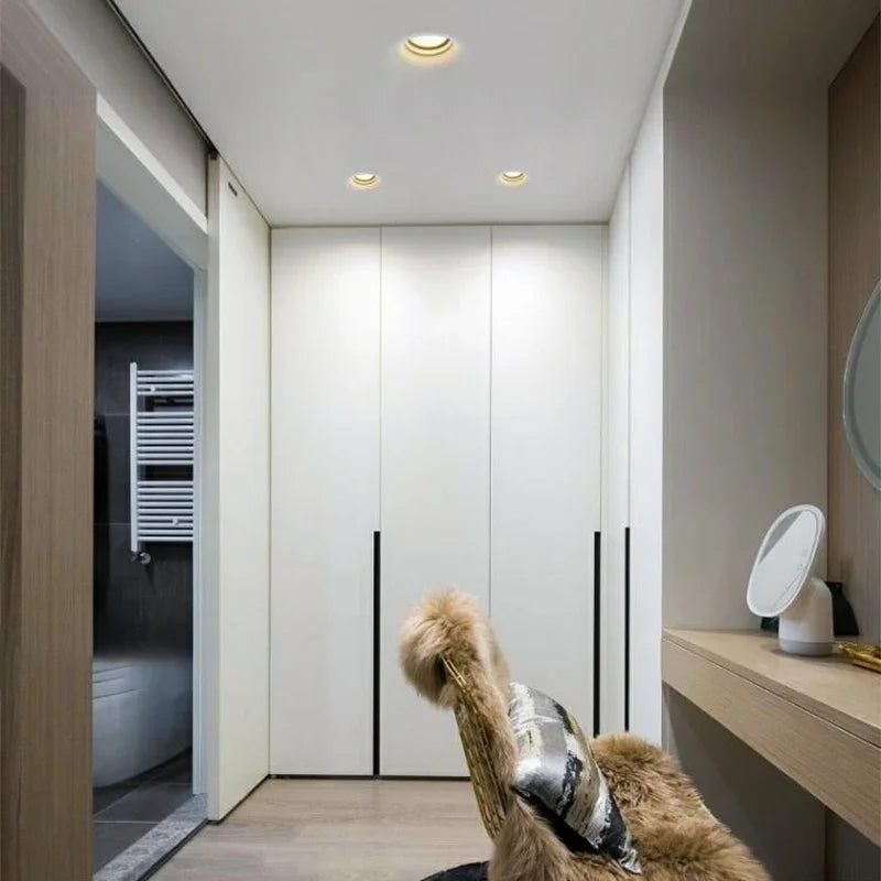 Recessed LED Gypsum Downlight Borderless Zigbee Spotlight Anti-Glare Ceiling Lamp Living Room Bedroom Aisle Embedded Lighting