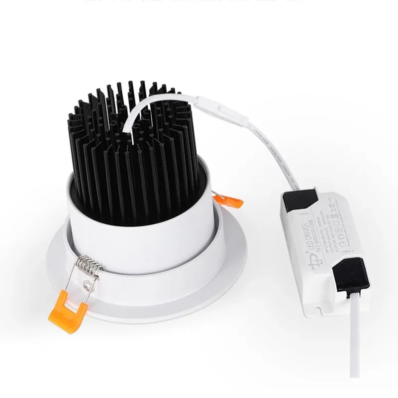 Dimmable AC90V-260V 5W7W9W12W15W18W20W LED Downlights Epistar Chip COB Recessed Ceiling Lamps Spot Lights For Home illumination