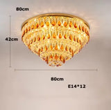 Postmodern K9 Crystal Peacock Chandelier - Luxury Golden LED Ceiling Light
