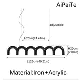 Round arched Modern LED Ceiling Suspension chandelier light ,Restaurant, Bedroom, Living room home decoration,lustre Pendant