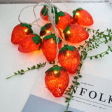 1.5M 10Led Strawberry Fruit Light Strings Happy Birthday Party Lantern String Children's Room Decorative Night Lamp Kids Favors
