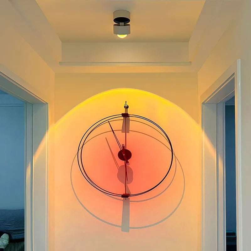 Modern LED Sunset Lamp Adjustable Angle Ceiling Lights Surface Mounted Washing Spotlight Living Room Hallway Wall Sconce Bedroom