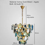 LED Agate Chandelier Modern Firefly Chandelier Living Room Bedroom Flower  Bedroom Kitchen Indoor Tree Branch Pendant Light
