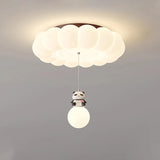 Children's Room Cloud Ceiling Lights LED Panda Hanging Ball Light French Cream Style Baby Room Boy Girl Bedroom Ceiling Lamps