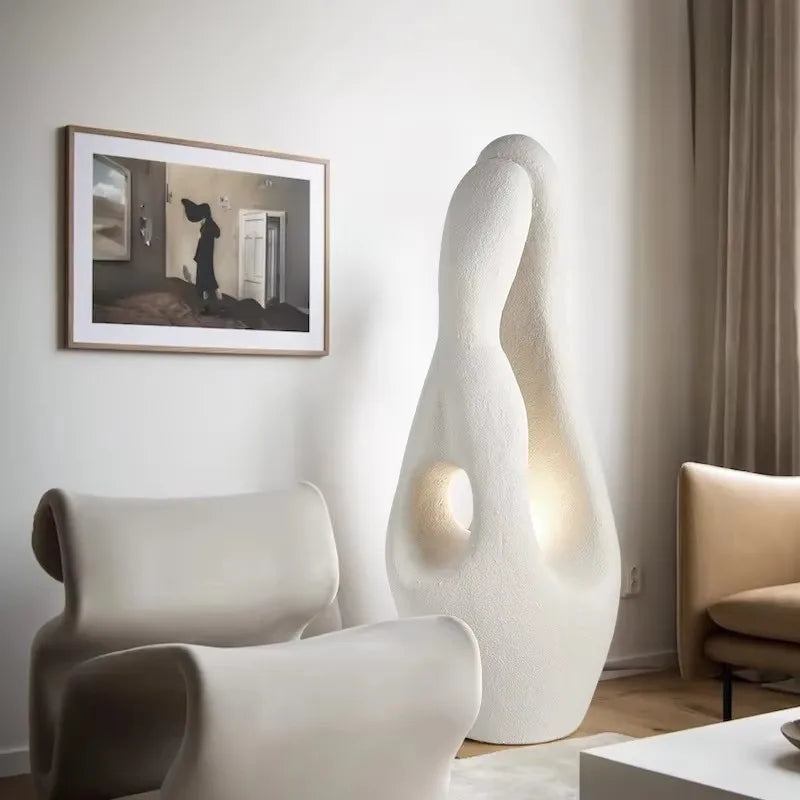 Wabi Sabi Style Artistic Floor Lamp Living Room Sofa Lamp Designer 2025 New Original Vintage Cream Style Bedroom Lamp