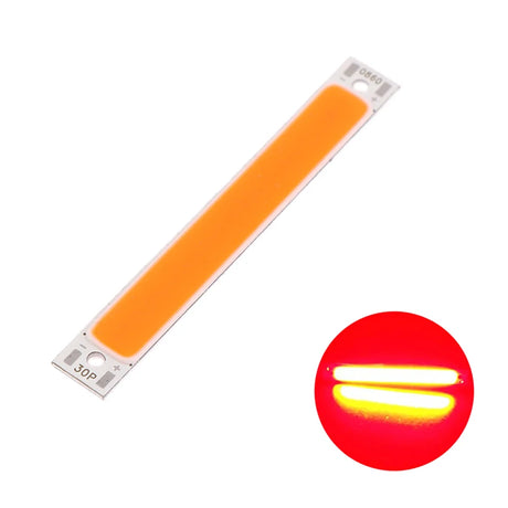 3V-4V DC 60mm 8mm LED COB Strip 1W 3W Warm Cold White Blue Red COB LED Light Source For DIY Bicycle Work Lamp