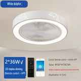 Modern ceiling fan lights for bedrooms, living rooms, dining rooms, invisible ceiling fans, Nordic minimalist and silent 110V 220V