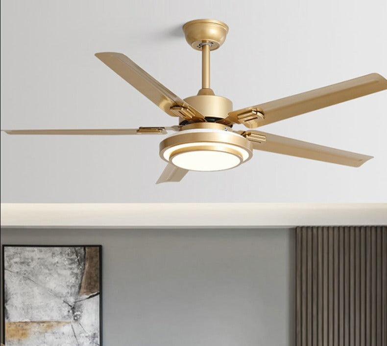 Stainless Steel Ceiling Fan Lightmodern Electric Fan Ceiling LightLED Remote Control Ceiling Fan Light 110v