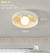 French Cream Wind Ceiling Lamp Balcony Cloakroom Porch LED Ceiling Light Simple Modern Bedroom Corridor Hanging Lighting Fixture