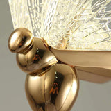 Luxury Home Decor Butterfly Chandelier Nordic LED Bedroom Single Pendant Light Modern Iron Body Acrylic Lampshade Hanging Lustre