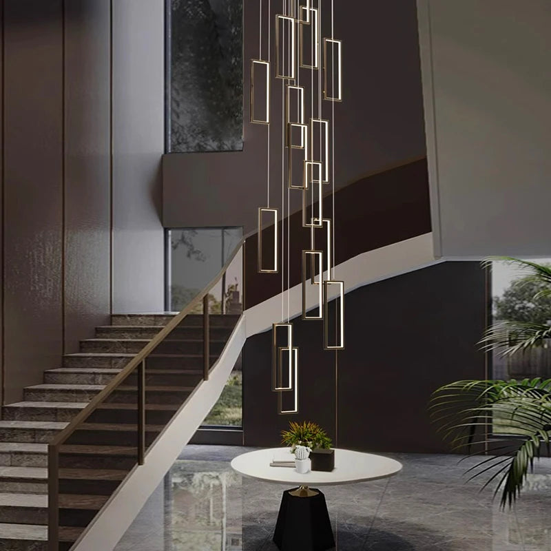 Nordic home decoration, stair chandelier, living room and dining room Pendant lights, ceiling light, indoor lighting