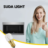 2-Pack 15W E14 High-Temperature Incandescent Bulbs (300°C) - Clear Glass Pygmy Light Bulbs for Ovens, Refrigerators & Salt Lamps