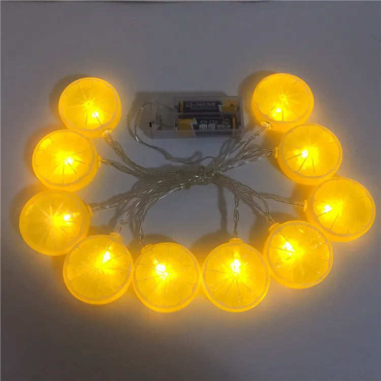 3m LED Lemon Garland Orange Slices String light Yard Wedding Home Party Bedroom Decoration Battery Lamps Holiday Lighting