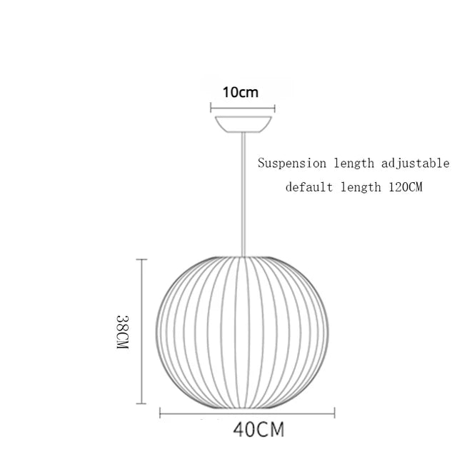 Denmark Designer Silk Pendant Lamp Living Room Hotel Hall Restaurant Hanglamp Home Decoration LED Lighting Factory Direct Sales
