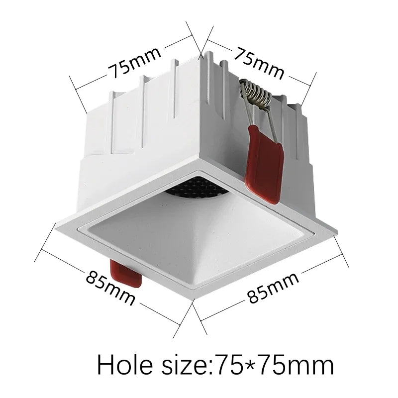 Recessed LED Ceiling Lamp 24W 10W Single/Double Head LED Spot lights COB Anti-Glare Downlight For Home Office Store Indoor