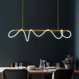 Modern Long Hose Led Art Ceiling Chandelier For Dining Room Kitchen Bar Pendant Lighting Suspension Design Lusters Luminaires
