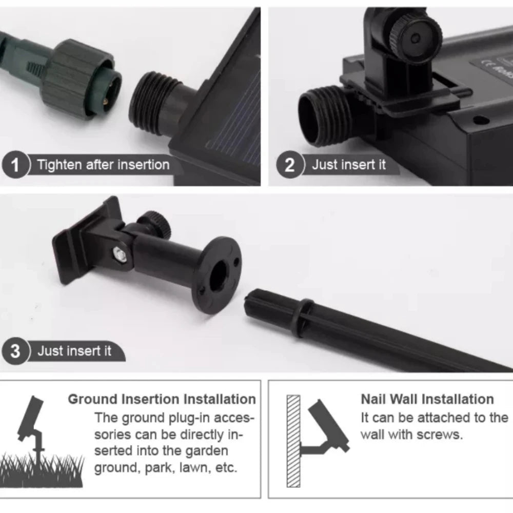 Outdoor Solar Lights 5V 2835 60LEDs/m Waterproof LED Strip Warm White/White Light Bracket/Clip Style Solar Lamps for Garden