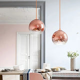 Nordic Modern Minimalist Creative Bedroom Bedside Lamp Whole House Cafe Restaurant Bar Round Glass Small Chandelier