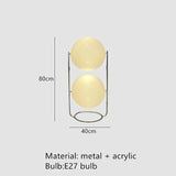 2026 Modern Creative Chrome Floor Lamp - White Acrylic Ball LED Standing Light