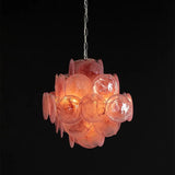 Modern Murano Glass Disc Chandelier Metal Gold Silver Dimmable Ceilings Lustre for Restaurant Hotel Bedroom