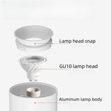 Anti-glare GU10 exposed spotlights, hotel commercial and household corridor light sockets, replaceable light source