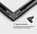 LED Track Light Rail 0.5M 1M Black White Aluminum 2 Wire System Track Light Series Universal Track for Ceiling Spot Lamps